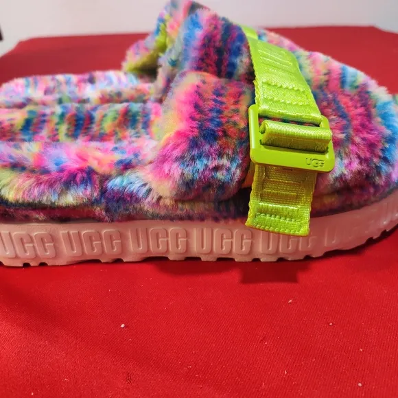UGG Kids' Colorful Fluffy Sandals