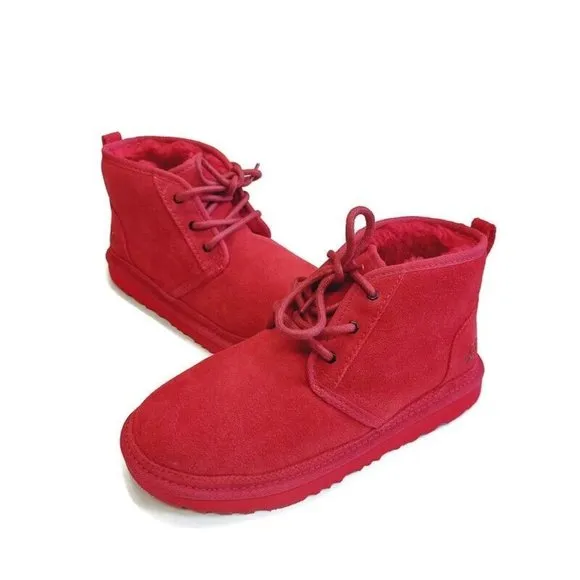 UGG Neumel Ankle Chukka Casual Suede Boots Mens Size 10 Womens 11 Samba Red 3236