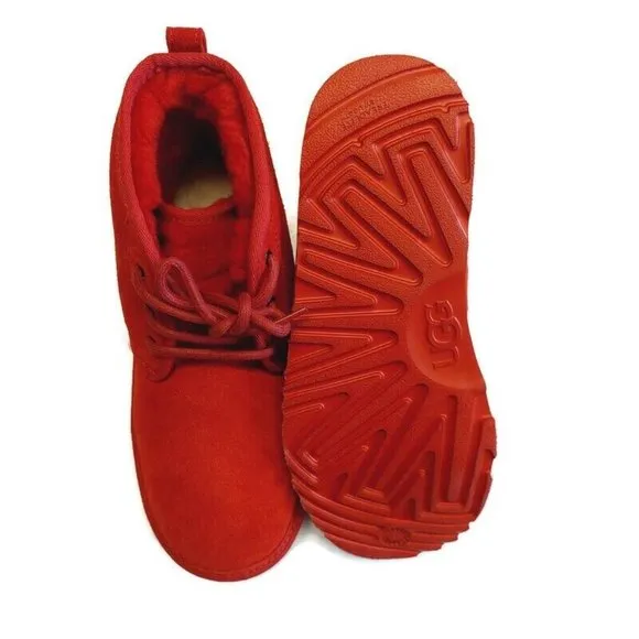 UGG Neumel Ankle Chukka Casual Suede Boots Mens Size 10 Womens 11 Samba Red 3236