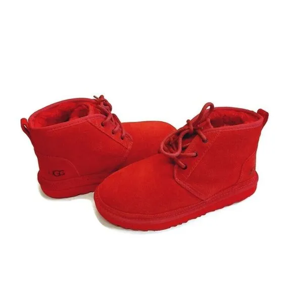 UGG Neumel Ankle Chukka Casual Suede Boots Mens Size 10 Womens 11 Samba Red 3236