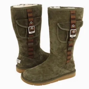 Ugg Retro Cargo 1895 Olive Tall Boots Pocket Green