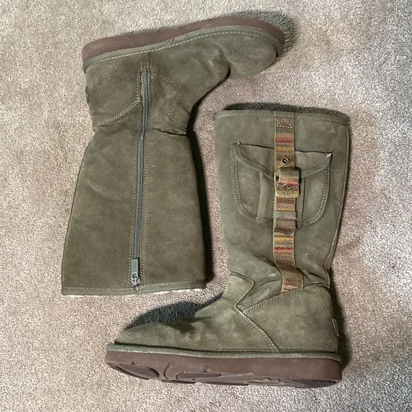 Ugg Retro Cargo 1895 Olive Tall Boots Pocket Green