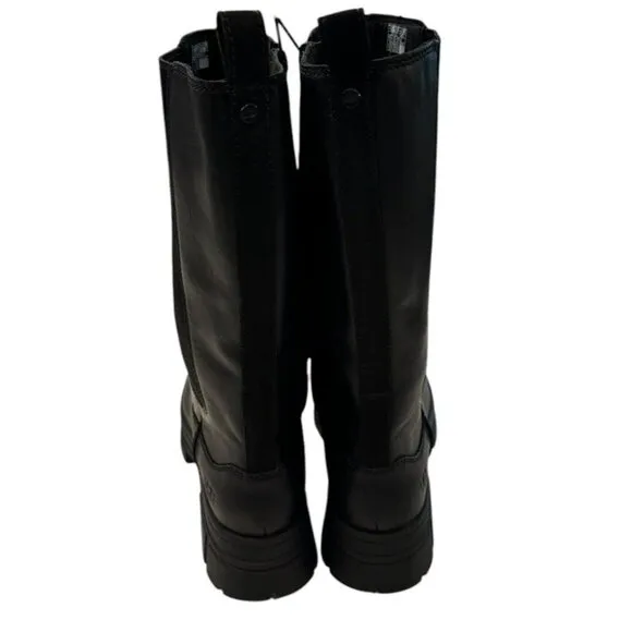 UGG Size 10 ASHTON HIGH CHELSEA LUG SOLE BOOTS 1133881 Black