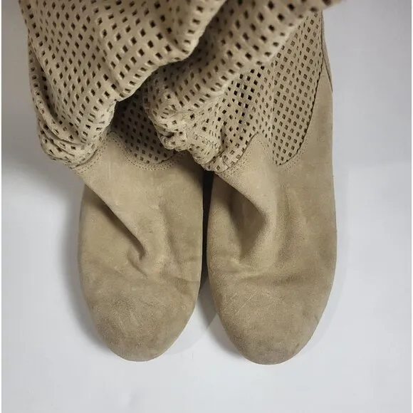Ugg Slouch Abilene Leather Pull On Knee High Boots Size 9
