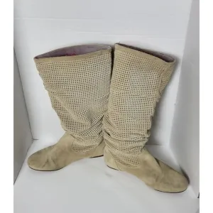 Ugg Slouch Abilene Leather Pull On Knee High Boots Size 9