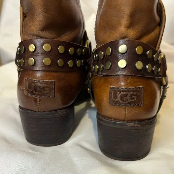 UGG Studded Brown Ankle Boots