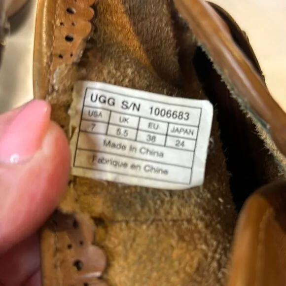 UGG Studded Brown Ankle Boots