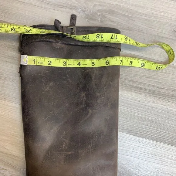 UGG Tall Riding Boots Womens 7 Brown Irmah Knee High Wedge Leather 1003362