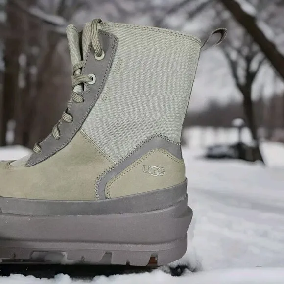 UGG The Lug Waterproof Combat Boots Moss Green - 1143833 - Women's Size 7.5