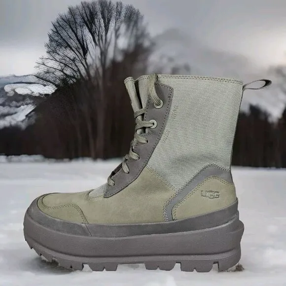 UGG The Lug Waterproof Combat Boots Moss Green - 1143833 - Women's Size 7.5