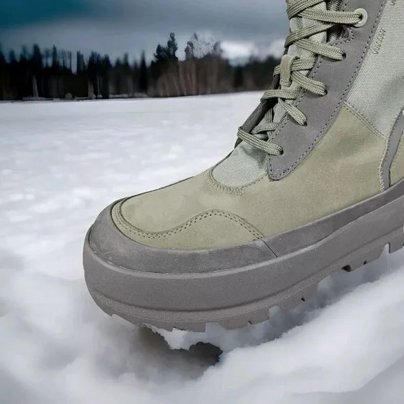 UGG The Lug Waterproof Combat Boots Moss Green - 1143833 - Women's Size 7.5