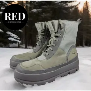 UGG The Lug Waterproof Combat Boots Moss Green - 1143833 - Women's Size 7.5