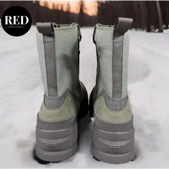 UGG The Lug Waterproof Combat Boots Moss Green - 1143833 - Women's Size 7.5