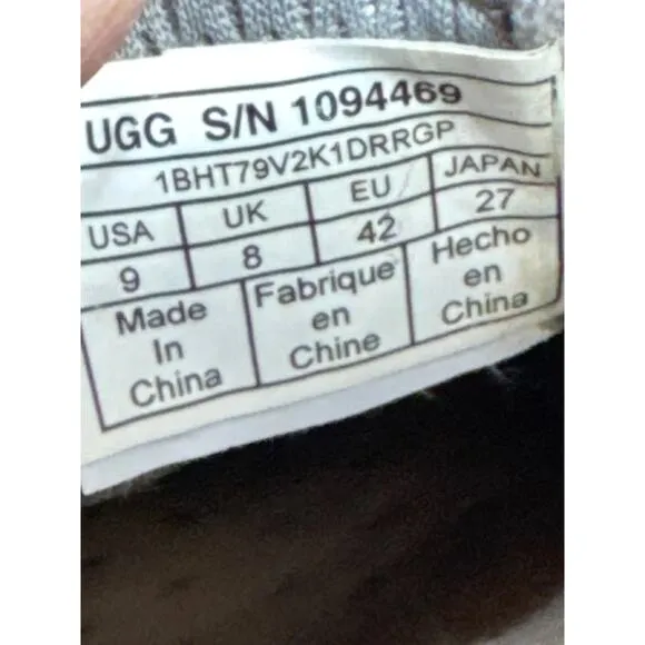 UGG Trigo Unlined Sneaker Men's 9 Tan Cream Leather Casual Shoes Lace Up GUC