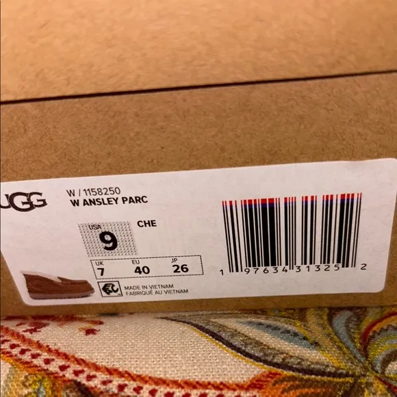 UGG Women Ashley Parc Chestnut Booties/Shoes Size 9 NIB