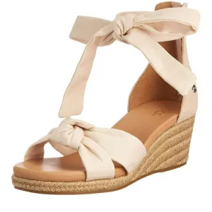UGG Women's Size 7 YARROW SANDALS BEIGE W/ZIPPER &amp; BOW New without box