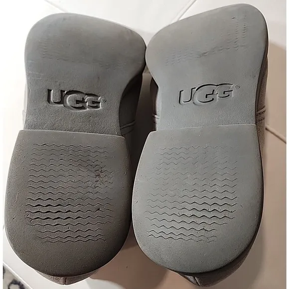 UGGS Chukka Comfort Lined Sherpa Crepe Sole Suede GRAY Boots Shoes Mens Size 12
