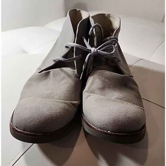 UGGS Chukka Comfort Lined Sherpa Crepe Sole Suede GRAY Boots Shoes Mens Size 12