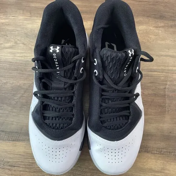Under Armour SC 3zero IV Men’s Athletic Shoes Size 10.5 White Black 3023917-002