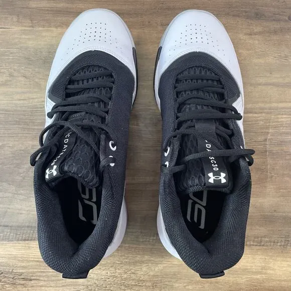 Under Armour SC 3zero IV Men’s Athletic Shoes Size 10.5 White Black 3023917-002