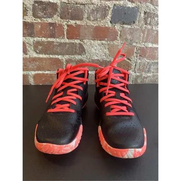 Under Armour Coral Pink/Black Girl’s Athletic Shoes Basketball Sneakers 4024794-