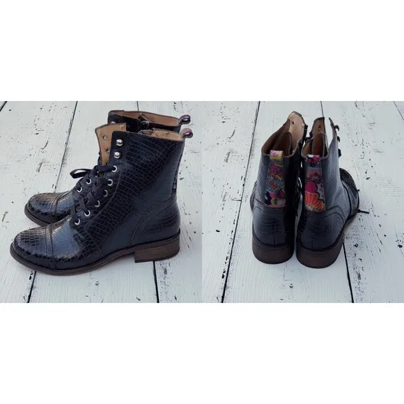 Unity in Diversity Combat Boots Made in Portugal Womens Size EU 40 / US 9 NEW