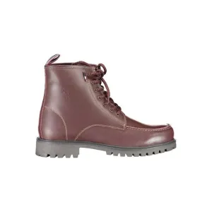 U.S. POLO ASSN. Leather LaceUp Boots Casual Style Men Red