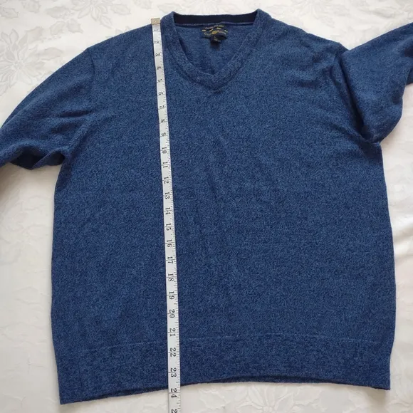 V-neck italian wool blend boyfriend sweater