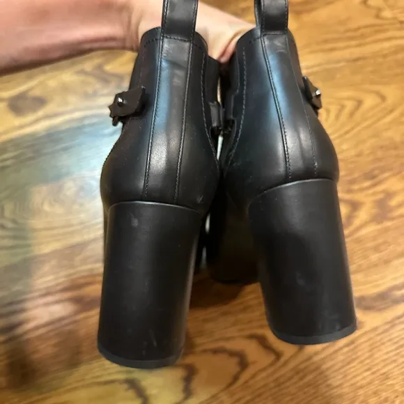 Valentino rockstud Black Ankle Boots with Studded Strap