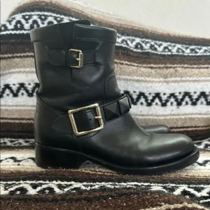 VALENTINO rockstud moto ankle boots