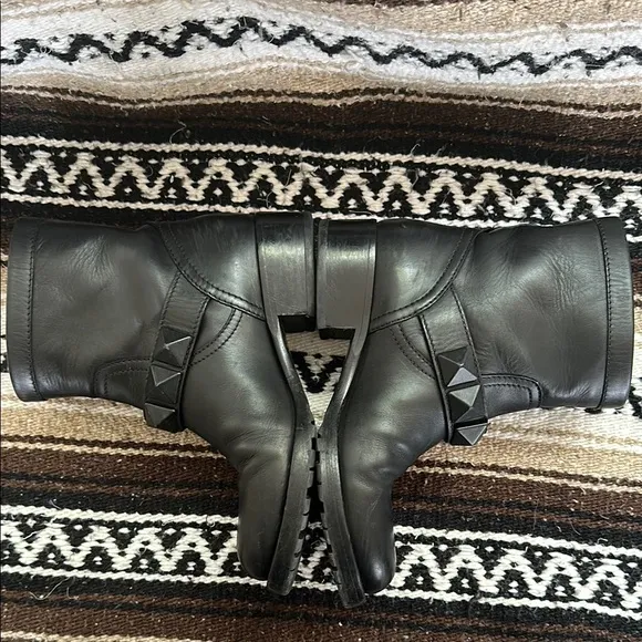 VALENTINO rockstud moto ankle boots