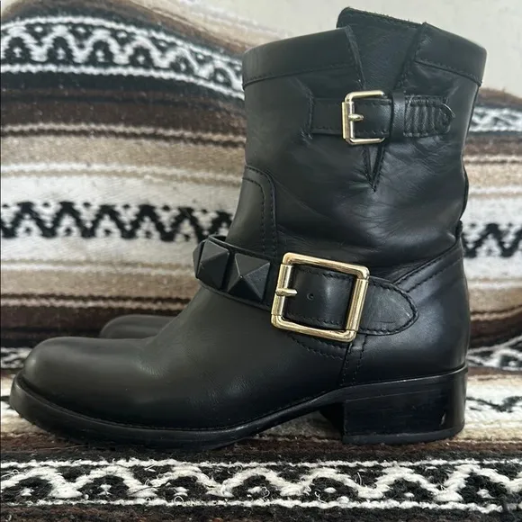 VALENTINO rockstud moto ankle boots