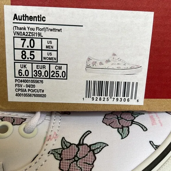 Vans Authentic (Thank You Floral) True White/Trwht sneakers Men’s