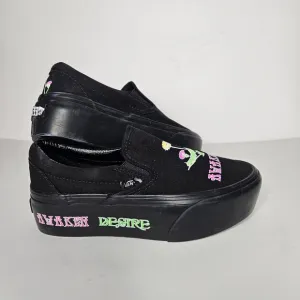 VANS Awaken Desire Platform Slip On Shoes Collab Glow in The Dark Size 5 Women