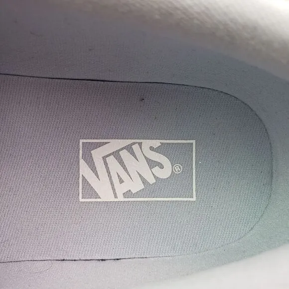 Vans Classic Slip O Girls Size 6Y Womens Sz 7.5 Silver Glitter Slip On Low Shoes