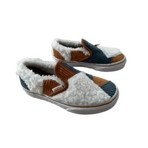 Vans Kids Patchwork Sherpa Corduroy Slip-On Shoes ( 12 )