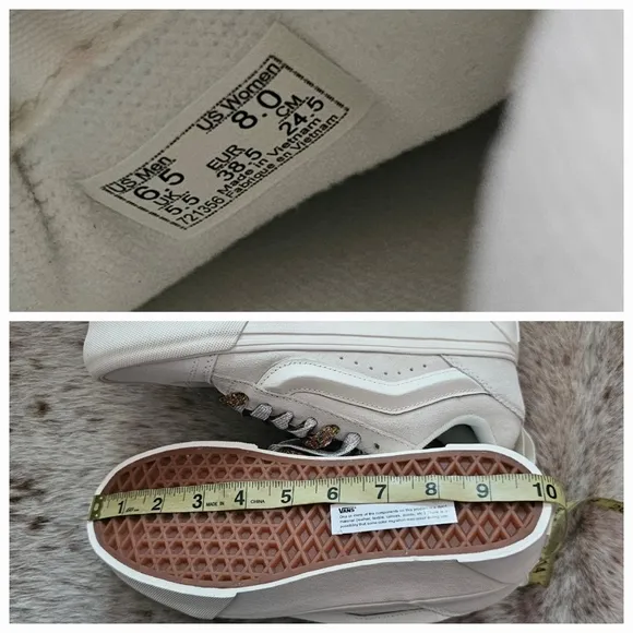 Vans Knu Stack Women's Platform Shoes Vintage Suede in Marshmallow NEW