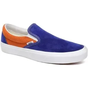 Vans Men's Blue and Orange Slip-On Shoes