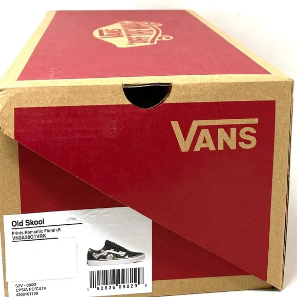 VANS Old Skool Floral Shoes Casual Canvas Suede Black Sneakers Men’s VN0A38G1VRK