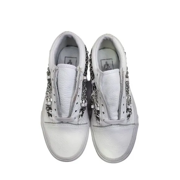 Vans Old Skool Platform Shoes Low Top Chains Women's Size 5‎