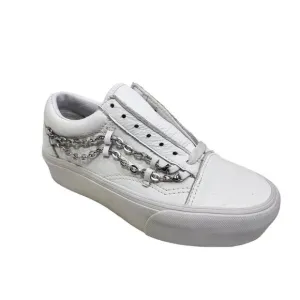 Vans Old Skool Platform Shoes Low Top Chains Women's Size 5‎