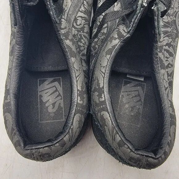Vans Old Skool Skull Tapestry Mens 10 Black Raven Skate Shoes Casual Athletic
