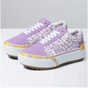 VANS Old Skool Stacked Platform Sneakers Lilac Purple NEW