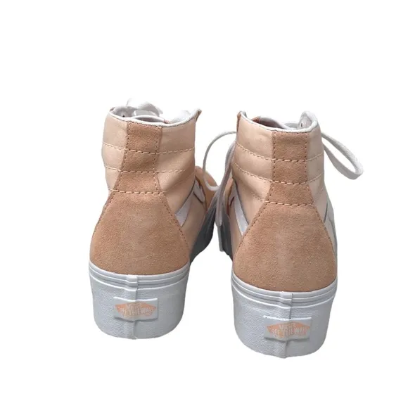 VANS Sk8-Hi Tapered Platform Shoes Skate Peach Women's Suede Canvas VN0A5JMKBOD
