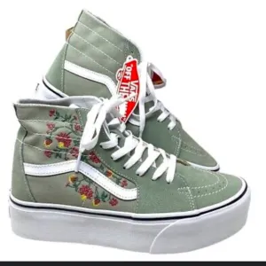 VANS Sk8-Hi Tapered Shoes Platform Women Suede Canvas Floral Desert