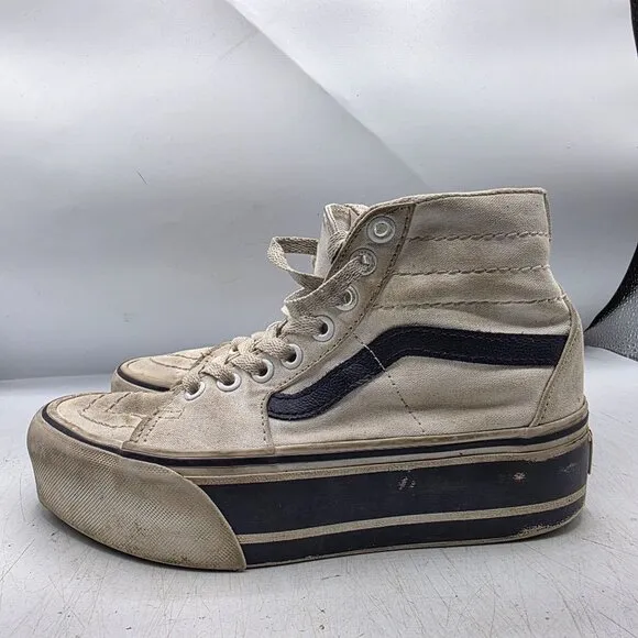 Vans SK8 Hi Tapered Womens Size 5 Stackform Navy True White Platform Shoes