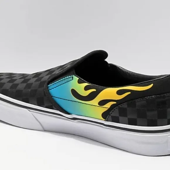 Vans Slip On Glow Flame Skate ShoesWomens6
