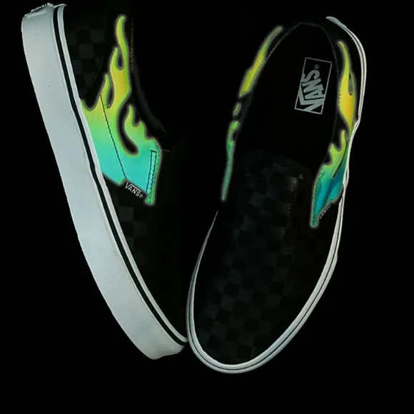 Vans Slip On Glow Flame Skate ShoesWomens6