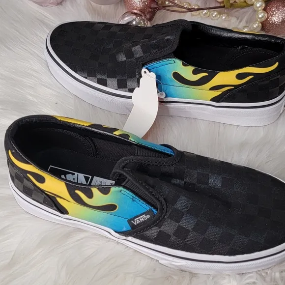 Vans Slip On Glow Flame Skate ShoesWomens6