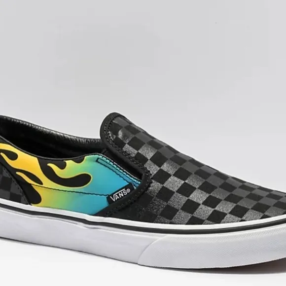 Vans Slip On Glow Flame Skate ShoesWomens6